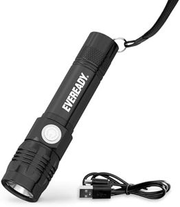 Energizer Eveready Rechargeable LED Super Bright Torch, Flashlight for Outdoor Lights, Ideal for Emergencies and Camping. Light Weight, Water and Impact Resistant, Micro USB Charging Cable Included