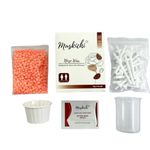 MUSKICHI Nose Hair Remover Waxing Kit for Men and Women | Eyebrows Ears Lips Facial Nose Hair Removal Wax, 10 Applicators, 5 Wooden Stick, 10 Little Cups, 1 Protect Sticker, 1 Measuring Cup