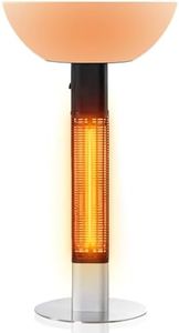 R.W.FLAME 1500W Outdoor Patio Heater, Electric Infrared Heater, Rapid Heating in 5s with LED Lights and Remote Control, IP55 Waterproof and Overheat Protection for Patio, Backyard Indoor and Outdoor