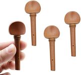 KAIY 4pcs 4/4 Size Violin Fiddle Tuning Pegs Set Jujube Wooden Wood Violin Tuning Pegs Replacement for 4/4 Size Violin