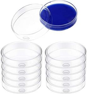 Weewooday 10 Pieces Glass Petri Dishes with Lids Autoclavable High Borosilicate Petri Dishes Lab Supplies for Science Biology Project, Experiments (90 x 20 mm)