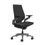 Steelcase Fabric Gesture Office Chair - Ergonomic Work Chair With Liveback Technology - 360 Degree Rotating Arms, Black