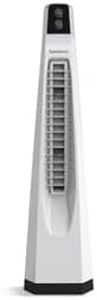 Symphony Surround JR Bladeless Tower Fan for Room | Quiet Personal Fan for Home & Office with 90° Oscillation & Turbo Throw | Knob Control | 1 Year Warranty | White