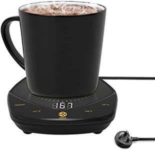 Coffee Mug Warmer, Electric Beverage Warmer, Smart Cappuccino Cup Warmer for Home Office Desk, Mug Warmer with 3 Adjustable Temperature Setting, 25 watt, Black