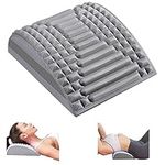 Neck & Back Stretcher Multi-Level Adjustable Spine Board Back Neck Cracker for Lower Back Pain Relief Waist Massage Stretcher Back Stretcher with Massage Point for Herniated Disc Sciatica(Gray)