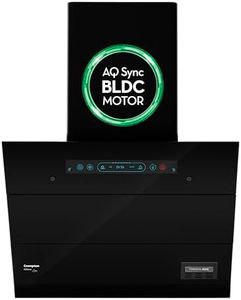 Crompton AQNova BLDC 1800m3/hr 60cm Slant Chimney|AirIQ technology|Adaptive suction| Intelligent Autoclean|Motion Sensor|15Yrs Motor & 4Yrs Overall Warranty|(Black)|Free Installation & Ducting kit