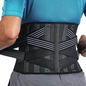 Fitomo Faja Lumbar para Hombre Mujer, Aliva Dolor Espalda de Ciática, Disco Herniado, Faja Lumbar para Protección de Lesión Trabajo Deporte