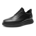 Bruno Marc Men's MaxFlex Suit Craft Dress Sneakers Oxfords Casual Wingtip Brogue Business Shoes,Size 8.5,All Black,SBOX2326M