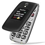 Easyfone Prime-A1 Pro 4G Unlocked Flip Mobile Phone for Seniors, 2.4'' HD Display, Big Buttons, Clear Sound, SOS Button, 1500mAh Battery with a Charging Dock, FCC IC Certified (Black)