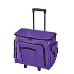 Large Sewing Machine Trolley Bag on Wheels in a Durable Purple Fabric, 47 x 38 x 24cm, Birch 006105/P