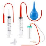 REDDOUDOU Newborn Puppy Kitten Small Animal Sterile Mucus Extractor Suction Catheter, Animal Kid Puppy Kitten Tube Feeding Kit 8 FR Red Feeding Tubes with 20ml Syringes and Bulb Aspirator