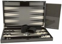 Dal Rossi Backgammon 15" Carbon Fibre Finish Backgammon