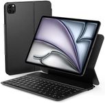 Qulose Keyboard Case for iPad Air 5/4 (2022/2020) 10.9", iPad Pro 11 Inch Case with Keyboard, Ultra Slim Magnetic Folio Bluetooth Keyboard, Type C Charging, UK Layout, Black