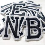 bfuee Iron on Letter Patches 52 Pieces, Letter Patches Alphabet Embroidered Patch A-Z,for Hats Shirts Jeans Bags Black