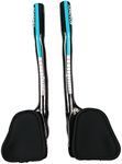 Aero Bars TT Bike Armrest Handlebars Blue 3K Gloss Carbon Fiber Aerobar Triathlon 340mm