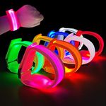 M.best 8pcs LED Light Up Bracelets Glow Flashing Wristbands Glow in The Dark Party Supplies for Wedding, Raves, Concert, Camping,Sporting Events, Party