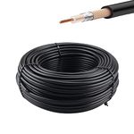 urcianow RG58 Coaxial Cable 164 Ft(50Meters) Low Loss 50Ohms RG58 RF Coax Cable Antenna Extension RG58 Coax Cable for SMA UHF F Type N Type BNC TNC Connector WiFi Router Signal Booster Amplifer