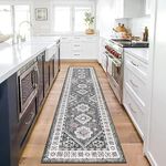 HEBE Boho Runner Rug 2x8 Ft Non Slip Washable Hallway Rug Runner Farmhouse Laundry Rug Runner Vintage Kitchen Runner Rug Floor Carpet for Entryway Hallway Bathroom Bedroom