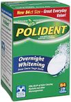 Polident Overnight Whitening Triple Mint Freshness Antibacterial Denture Cleaner Tablets - 84 CT