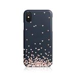 Tirita Hard Phone Case Compatible with iPhone 6 & 6s Hard Cover PRINTED GLITTER, NOT REAL GLITTER Glitter Confetti Rain Rose Gold Falling Hearts