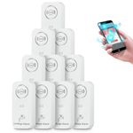 WiFi Water Leak Detector ( 2.4 G WiFi ) for Home, 90 dB Water Sensor Alarm and App Alerts, Wireless Leakage Detector Alarm for Pipes, Bedroom, Kitchen, Bathroom, Basement (10 Pieces)