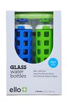 Ello Glass Water Bottles Blue And Green