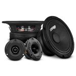 DS18 PRO-GM6.4PK Mid and High Complete Package - Includes 2X Midrange Loudspeaker 6" and 2X Aluminum Super Bullet Tweeter 1" Built in Crossover - Door Speakers for Car or Truck Stereo Sound System