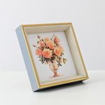 PLUSCHEN 5X5 Square Picture Frame, Blue Beige 5x5 Resin Picture Frame, Square Photo Frame (5 x 5, Beige)