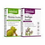 Elecious Naturals Indigo and Henna powder for Black Hair (200 grams each- Total 400 grams) | Natural Hair dye