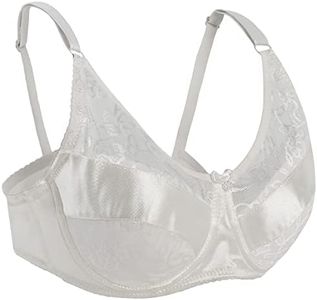 Vollence 36/80 Soutien-Gorge de Mastectomie Soutien-Gorge de Poche avec prothèse de Buste en Silicone pour Les Seins et Le Corps - Blanc