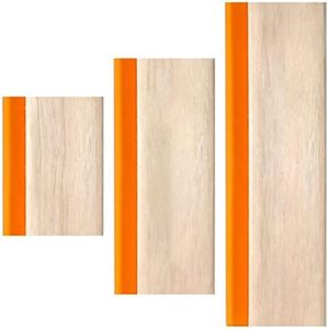 INBYME Silk Stencil Screen Printing Squeegee, 3 Size 5.9 inch/9.4 inch/13.7 inch Water Squeegee, 75 Durometer Wooden Ink Scraper for Screen Printing