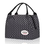 Aosbos Lunch Bag Insulated Lunch Bags for Women Thermal Lunch Tote Bag Water-Resistant Small Cool Bag Lunch Box for Girls Kids Adults Ladies Work Office School Picnic Outdoor (8.5L, Polka Dots)