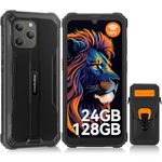 Blackview BV5300 Plus Rugged Phone, 24GB RAM+128GB ROM/2TB, Android 13 Phone, 6580mAh Battery Rugged Smartphone, 6,1" HD+Display, 13MP Triple Camera Waterproof Phone, NFC, OTG,Face Unlocked -Black