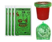 G 1 Disposable Garbage/Dustbin Bags | Medium Size (Green)