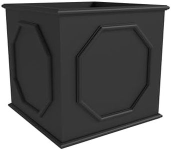 LeisureMod Sprout Modern Square Planter – Fiberstone + MgO Clay, 8–26″ – Weather‑Resistant Cube Pot with Drainage for Indoor/Outdoor Use