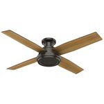 Hunter 52" Dempsey Low Profile Noble Bronze Ceiling Fan with Handheld Remote