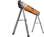 BORA Portamate Speedhorse Sawhorse - Single Piece Table Stand with Folding Legs, Metal Top for 2x4, Heavy Duty Pro Bench Saw Horse for Woodworking, Carpenters, Contractors, PM-4500, Orange