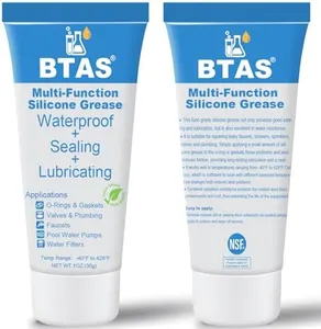 BTAS Faucet O Ring Silicone Grease for Plumbers Valve Pool Pump Lubricant Sealing Waterproof Food Grade 1 oz 2 Pcs