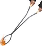 40" Fireplace Tongs Log Grabber Made Of Premium Heavy Duty Alloy Steel. Fire Tongs With Wood Handle Best For Fire Pit Fireplace Campfire Indoor & Outdoor. Upgraded Fire Pit Tools.