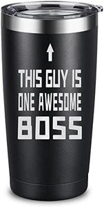 ARIABLE Gifts for Boss - Best Boss Day Gifts for Boss, Funny Boss Gifts for Men, Women - Cute Birthday Gifts for Boss from Employee, World Best Boss Gift, 20 oz Engraved Tumbler