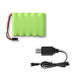 BEZGAR 17/18 RC Car Battery 6.0V 800mAh + USB