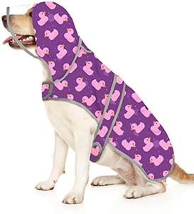 HDE Dog Raincoat with Clear Hood Poncho Rain Jacket for Small Medium Large Dogs Ducks Purple - 3XL