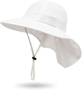 Baby Sun Protection Hat for Infant Toddlers Boys Girls UPF 50+ Sunhat for Outdoor Beach Swim (US, Age, 6 Years, 12 Years, White)