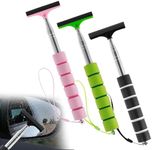 Yharnamite 3 Pcs Car Rearview Mirror Wiper, Portable Car Side Mirror Squeegee, Multifunctional Car Mirror Squeegee, Retractable Window Squeegee, Cleaning Tool for Windows, Mirrors, Glass Doors