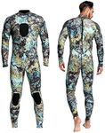 Wetsuits Mens 3MM Camo Neoprene scuba diving unisex One Piece Sport Skin Spearfishing Full Suit (L)