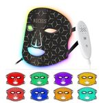 NICEUS 2024 Upgraded Red Light Therapy Face Mask with 70x4 LED Beads, 8 Color Modes, Rechargeable Remote Control with Timer, Flexible Silicone Lining for Comfortable At-Home Facial Skin Care