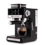 Wonderchef Regalia Bean-to-Cup 20 Bar Coffee Maker | Built-in Grinder | Espresso, Cappuccino, Latte, Mocha & Cold Coffee | Steam Frother | 1.5L Tank | 1200W | 2-Year Warranty