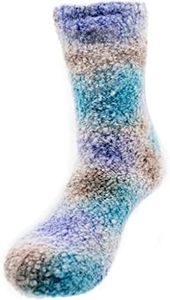 Tie Dyed Fuzzy Wool Sherpa Lined Non Skid Slipper Socks, Cotton Candy M