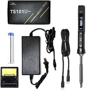 Original 65W TS101 Electric Soldering Iron Kit,Mini Digital Soldering Station,Adjustable Temperature,Programmable smart chip,Fast Heating BC2 Solder Tip,24V Power Supply, USB Type C Cable,Solder wire