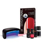 SENSATIONAIL Gel Polish Starter Kit (including lamp), Scarlet Red